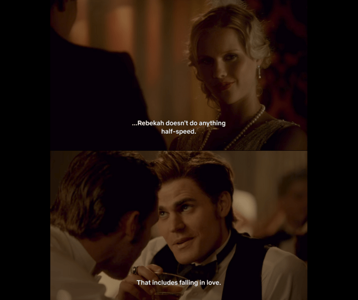 Rebekah doesn't do anything half speed and that includes falling in love.